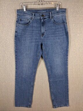 Mott And Bow Straight Jeans Mens 33x32 Blue Denim Classic 5-Pocket Medium Wash